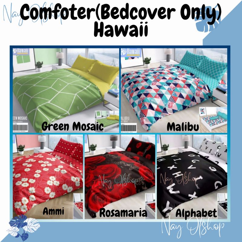 Bedcover Hawaii /Comforter Hawaii ( Bedcover Only ) Selimut Saja Ukuran 180x200