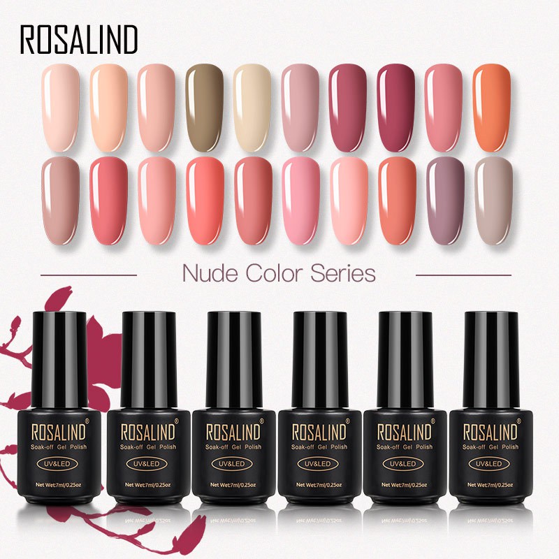 ORIGINAL ROSALIND NUDE SERIES GEL NAIL POLISH UV LED 7 ML WARNA RA2501 - RA2520