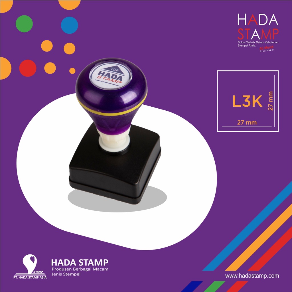 

Stempel Custom Design Flash Bikin Stempel Flash Pusat Stempel Kilat Free Setting Design Tinta Waterproof L3K 3,1 x 3,1 cm