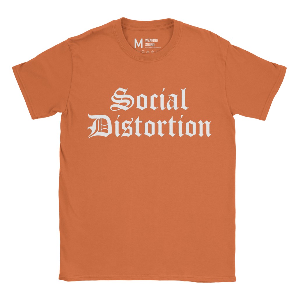 Baju Kaos Band Social Distortion Logo Orange