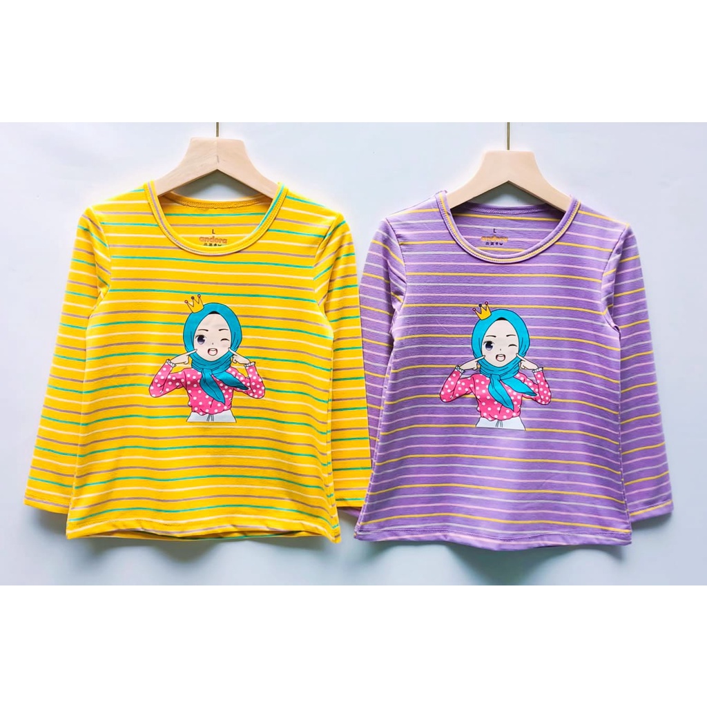 Kaos salur anak lengan panjang UNICRON usia 2th-12th