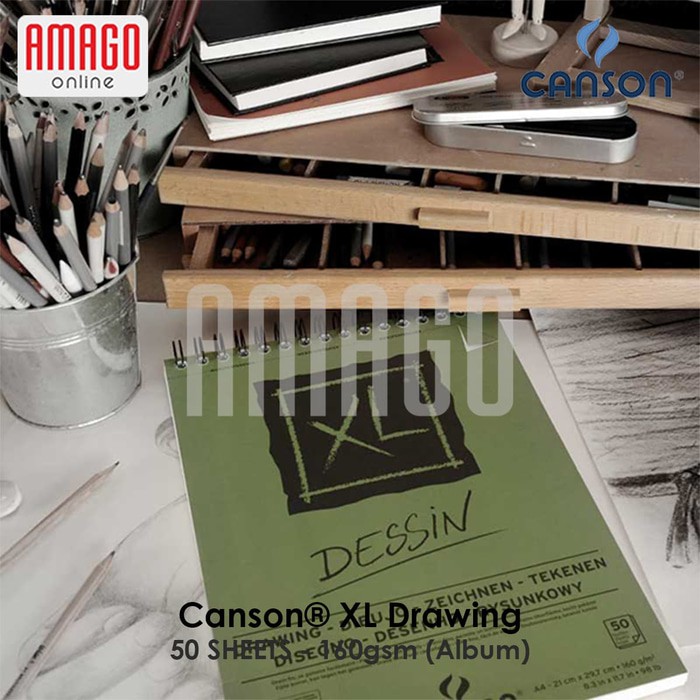 CANSON XL - DRAWING - DESSIN - 50 SHEETS - A3 (29,7 x 42 CM) - 160G (ALBUM) - 400039089