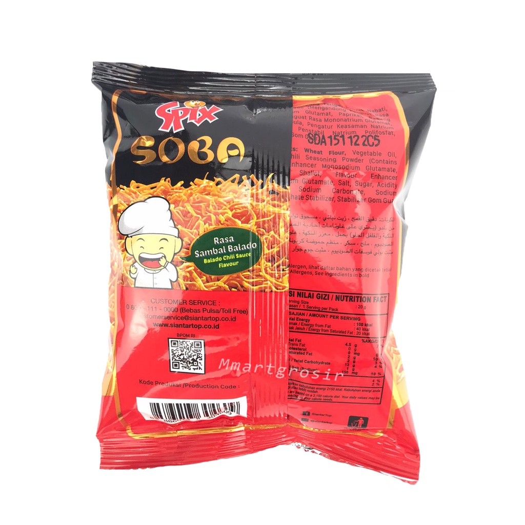 SPIX SOBA RASA BALADO 21g / CEMILAN INSTAN