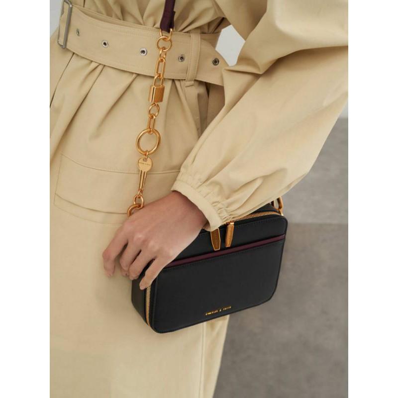7.7 SALE | CK double zip crossbody bag