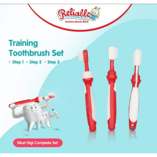 RELIABLE Sikat Gigi Bayi/ Training ToothBrush 3in1 7903