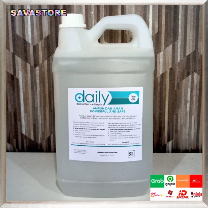 DESINFEKTAN DAILY REGULER DISINFEKTAN ANTISEPTIC 5 LITER READY TO USE DISINFECTANT