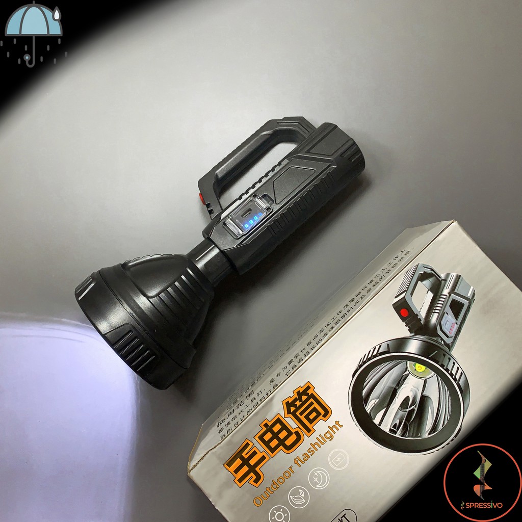 Lampu Senter Outdoor 3 Mode Flashlight Sinar Terang Rechargeable USB