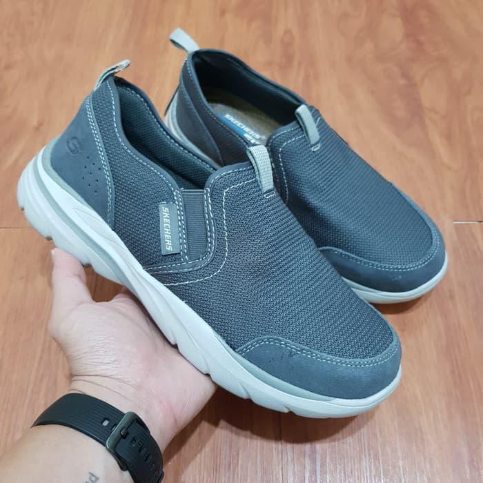 SEPATU SKECHERS CORVEN HORST - GREY / SKECHERS PRIA