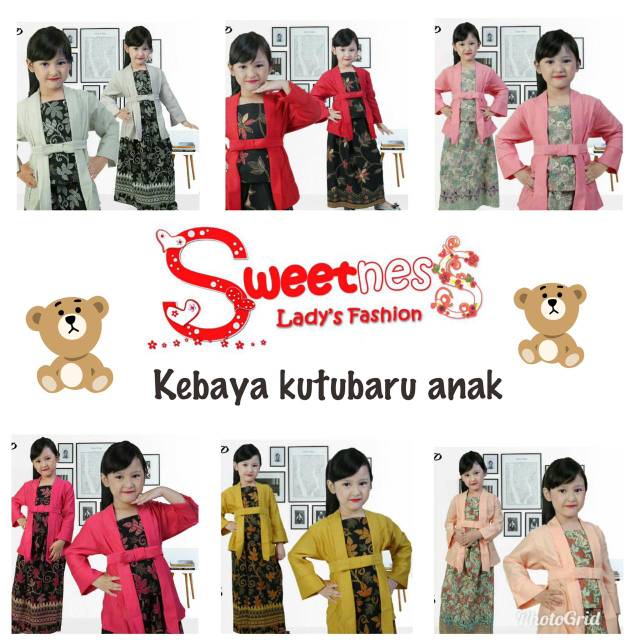 KEBAYA KUTUBARU ANAK(SETELAN ATASAN DAN BAWAHAN)
