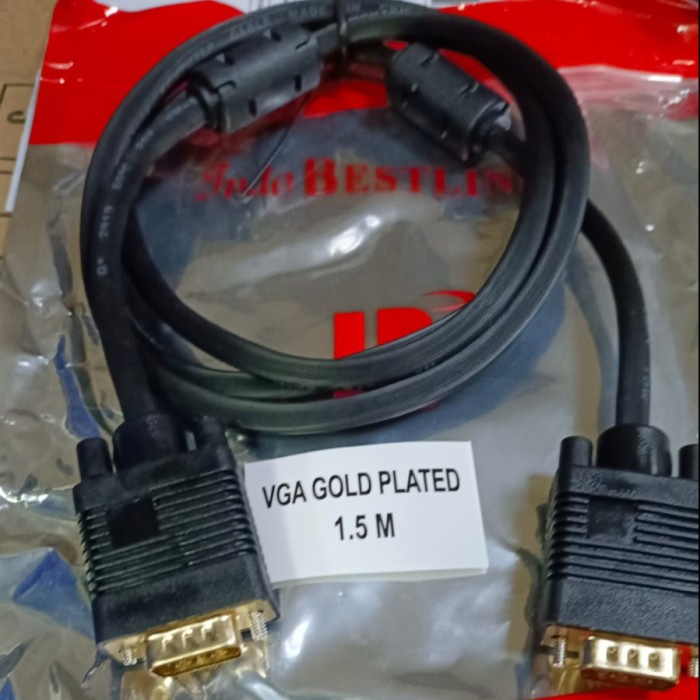 Bestlink Kabel VGA 1.5Meter Gold Plate