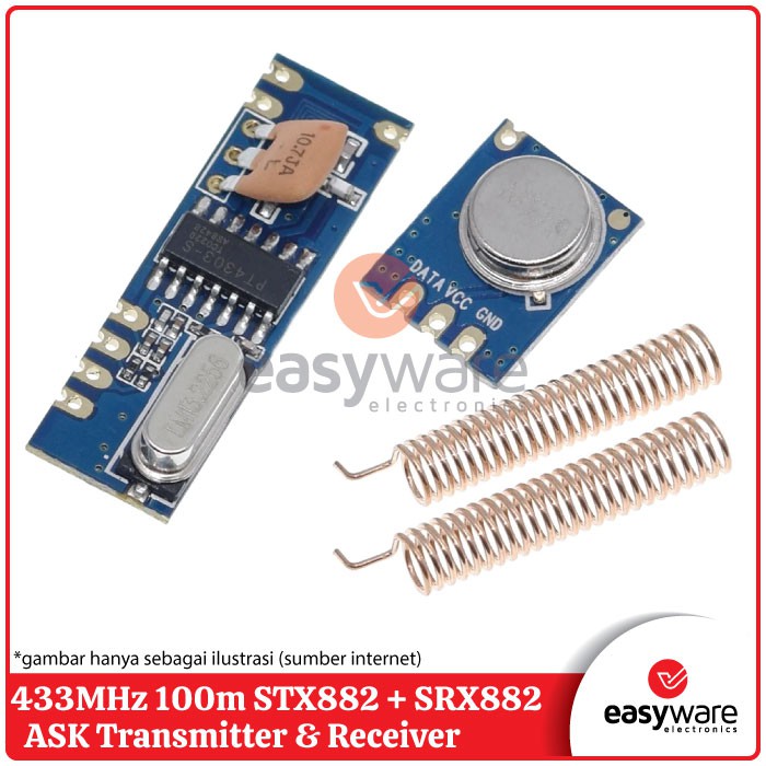 STX882 SRX882 433MHZ 100 METERS ASK WIRELESS MODULE KIT RF MODULE