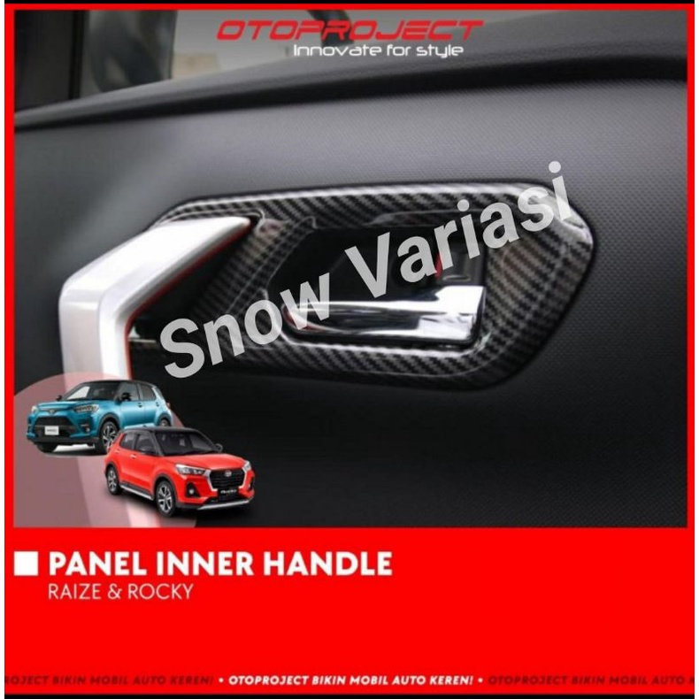 Panel Inner Handle Cover Raize Rocky 2021 2023 2024 UP Hitam Carbon