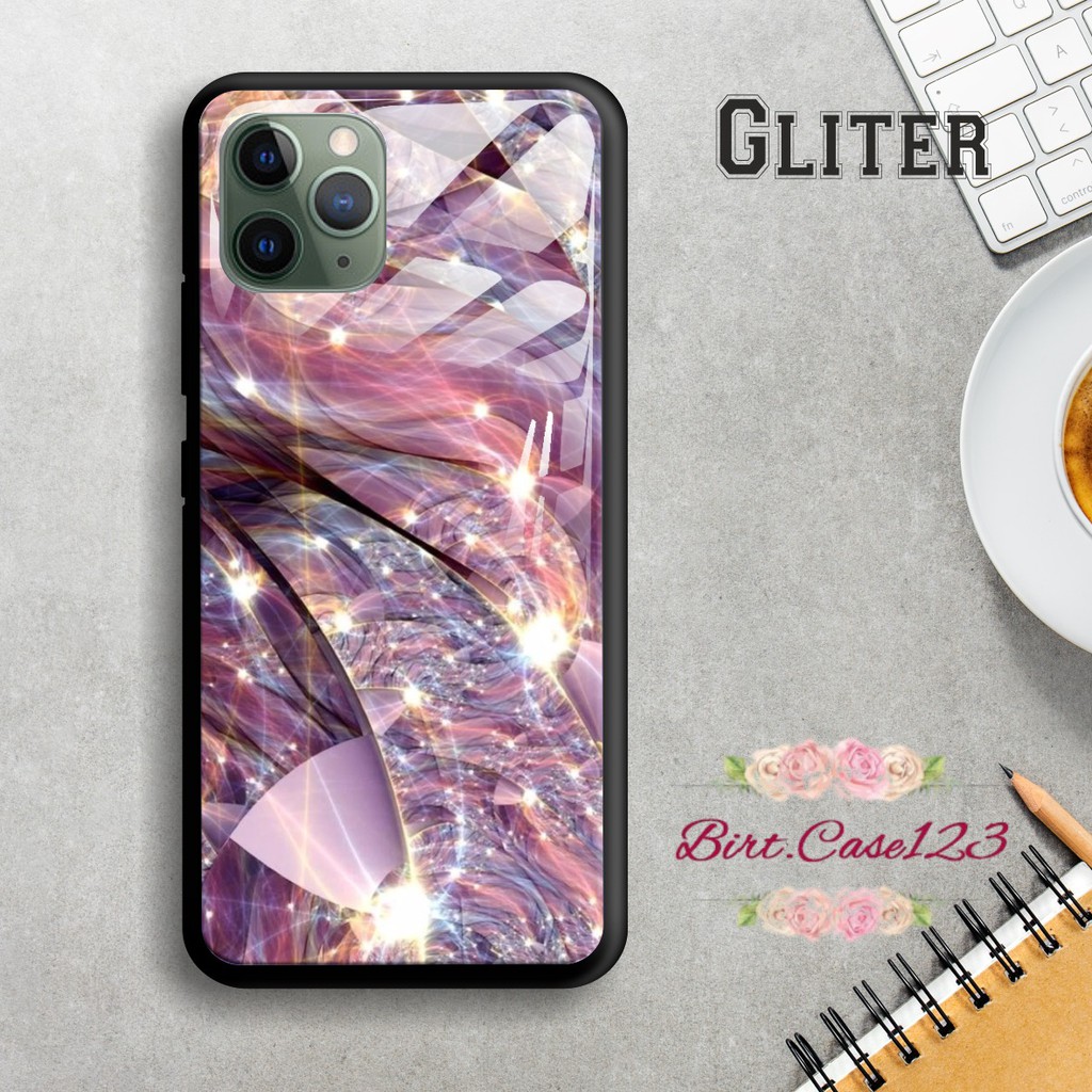 Back case glass GLITER Realme C1 C2 C3 U1 2 2 Pro 3 Pro 5 5i 5s Pro 6 Pro X Xt C11 C15 c12 7 BC1423