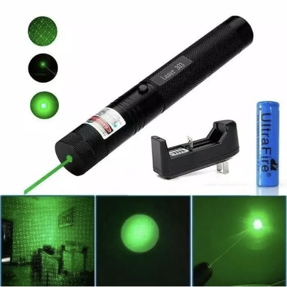 Green Laser Pointer 303 / Senter Jarak Jauh Presentasi Rechargeable