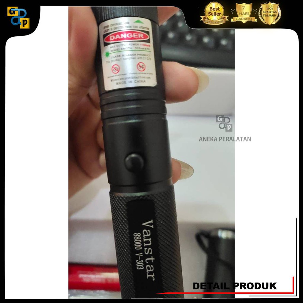 Laser Leser Hijau Green Laser Pointer Jarak Jauh 303 Baterai Charge ORIGINAL