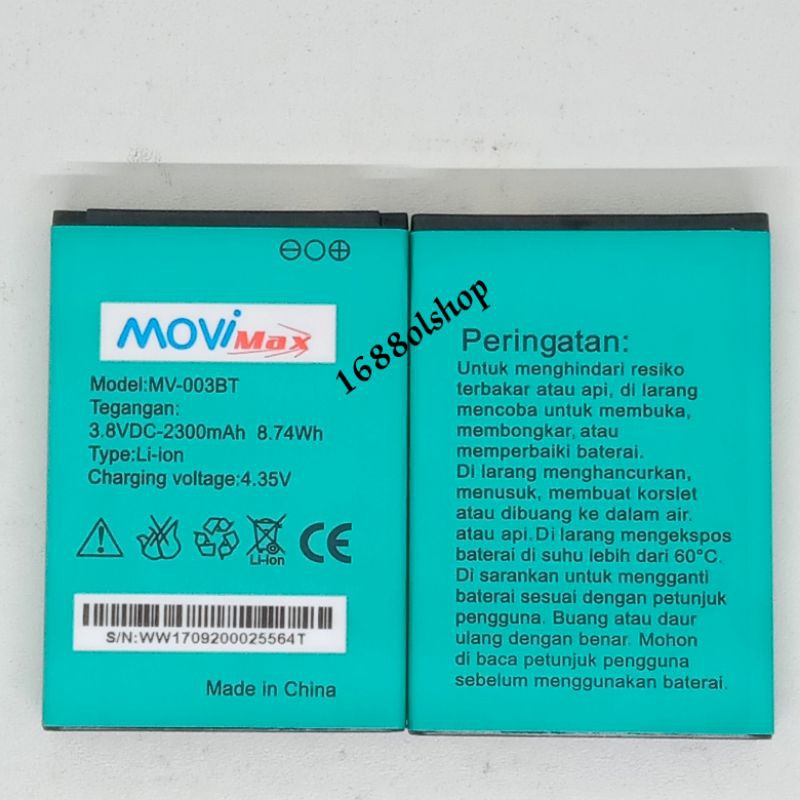 Baterai Modem Mifi XL GO Movimax MV00BA3BT Smartfren M2Y