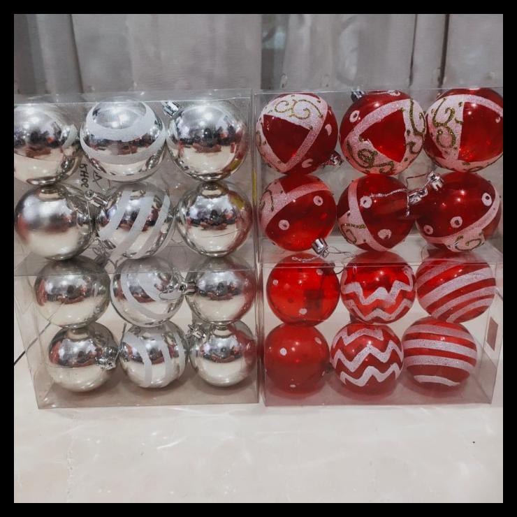 

Bola Natal 6Cm Isi 6 Campur Hiasan Dekorasi Ornamen Pohon Natal
