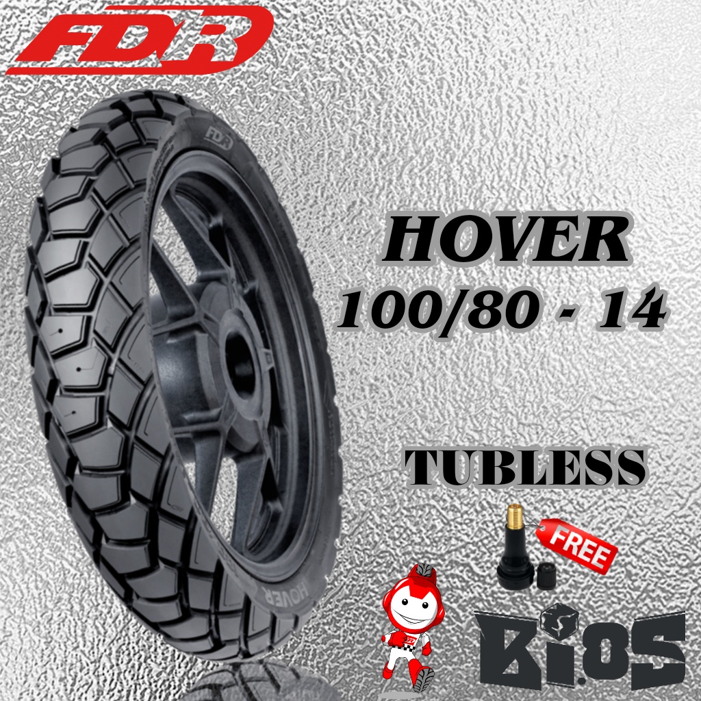 BAN FDR HOVER 100/80-14 TUBELESS DUALPURPOSE MOTOR MATIC RING 14