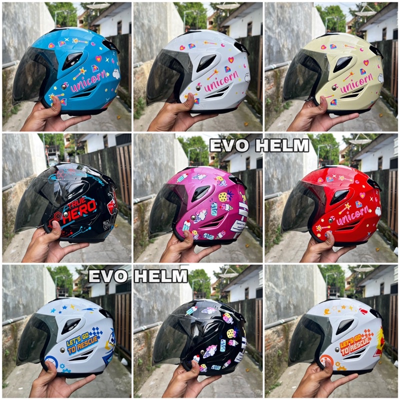 HELM ANAK ASCA KUDA PONI PUTIH