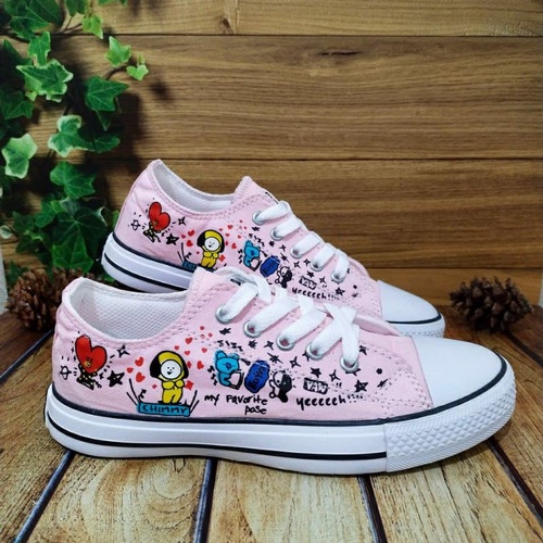 SEPATU CONVRSE BTS ANAK LAKI-LAKI DAN PEEMPUAN LOW QUALITY IMPORT