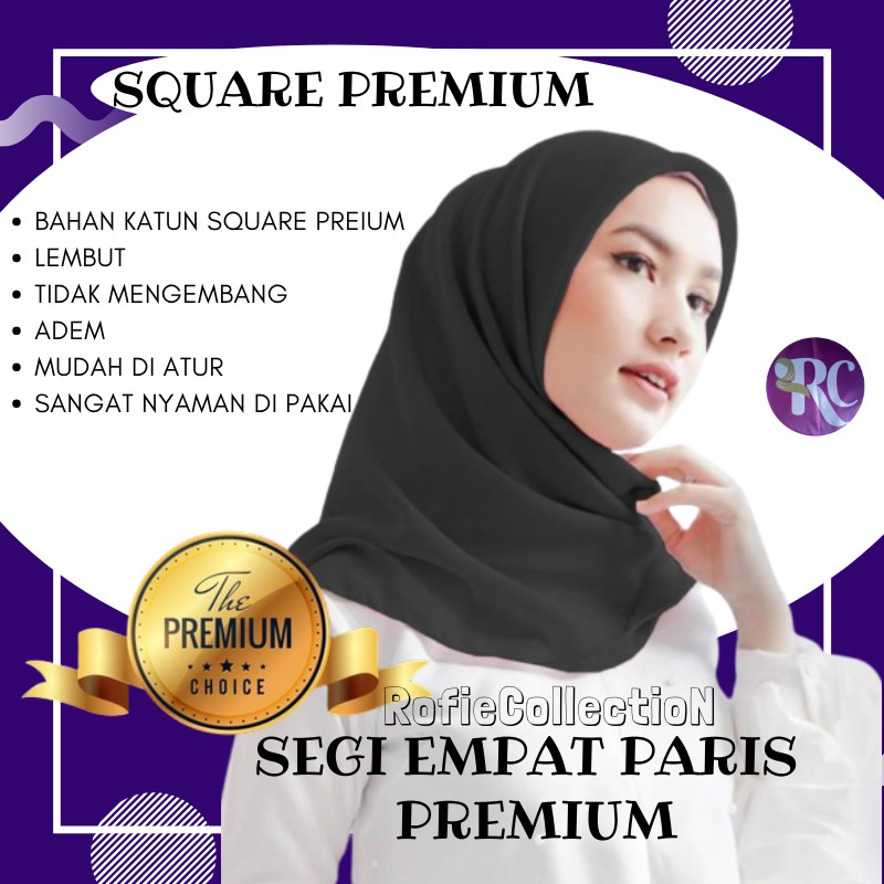 [PREMIUM] KERUDUNG SEKOLAH SEGI EMPAT PARIS POLOS ORIGINAL RED ROSE  / JILBAB SEGI EMPAT ANAK SEKOLA