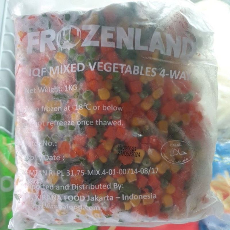

Mixed Vegetables 1kg