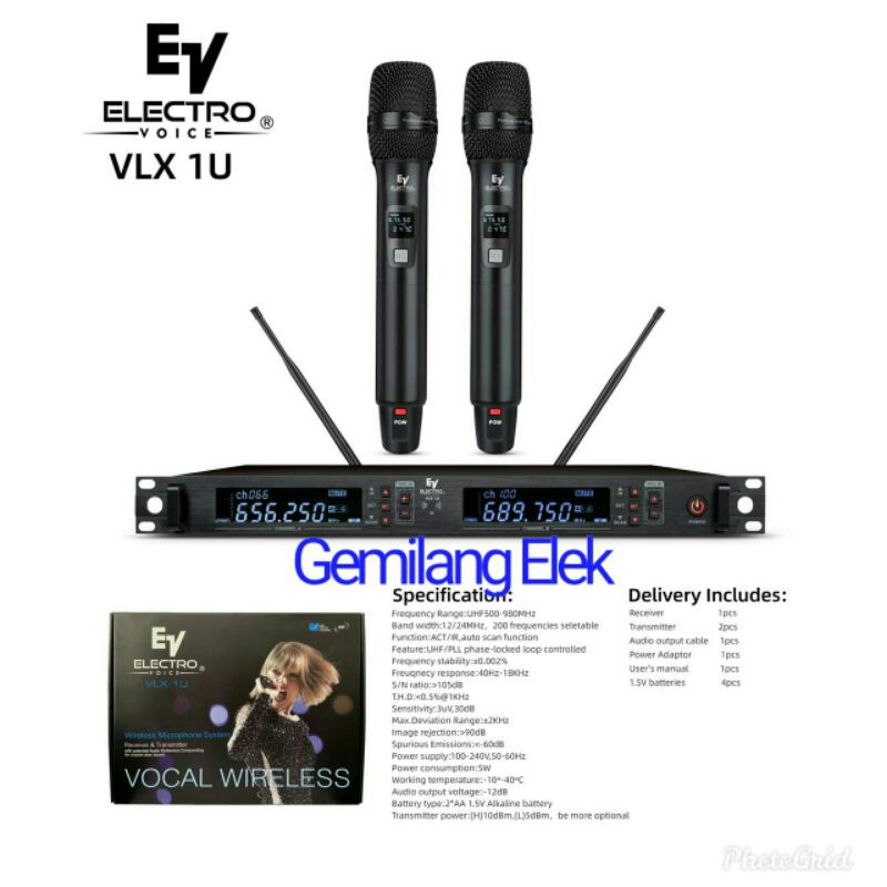 Mic Wireless EV Electro Voice VLX 1U Garansi