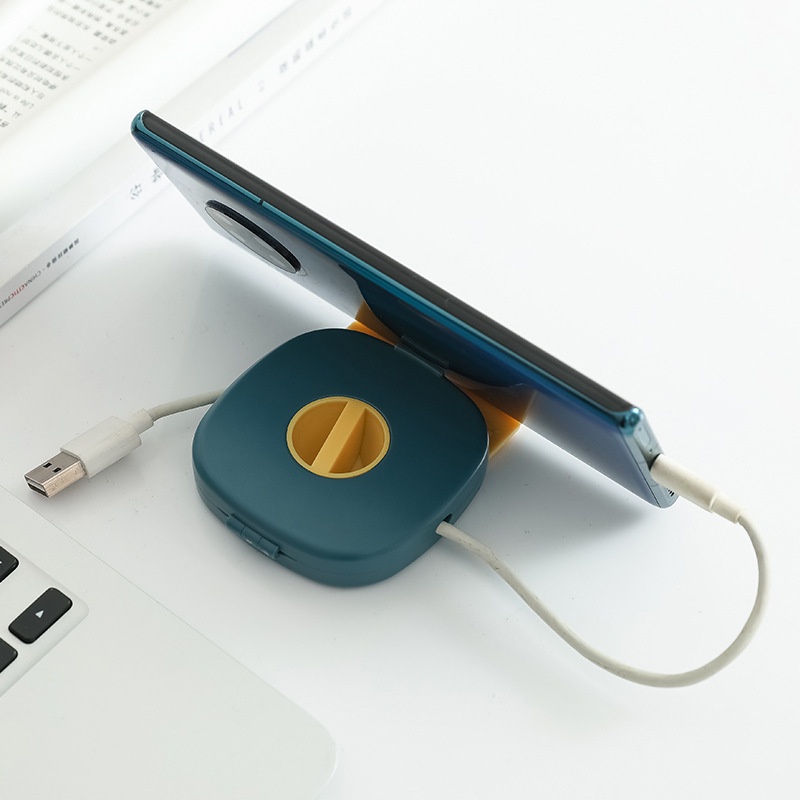 Kotak Penyimpanan Kabel Data / Kabel Charger / Kabel Handsfree /Pengulung Pengikat kabel