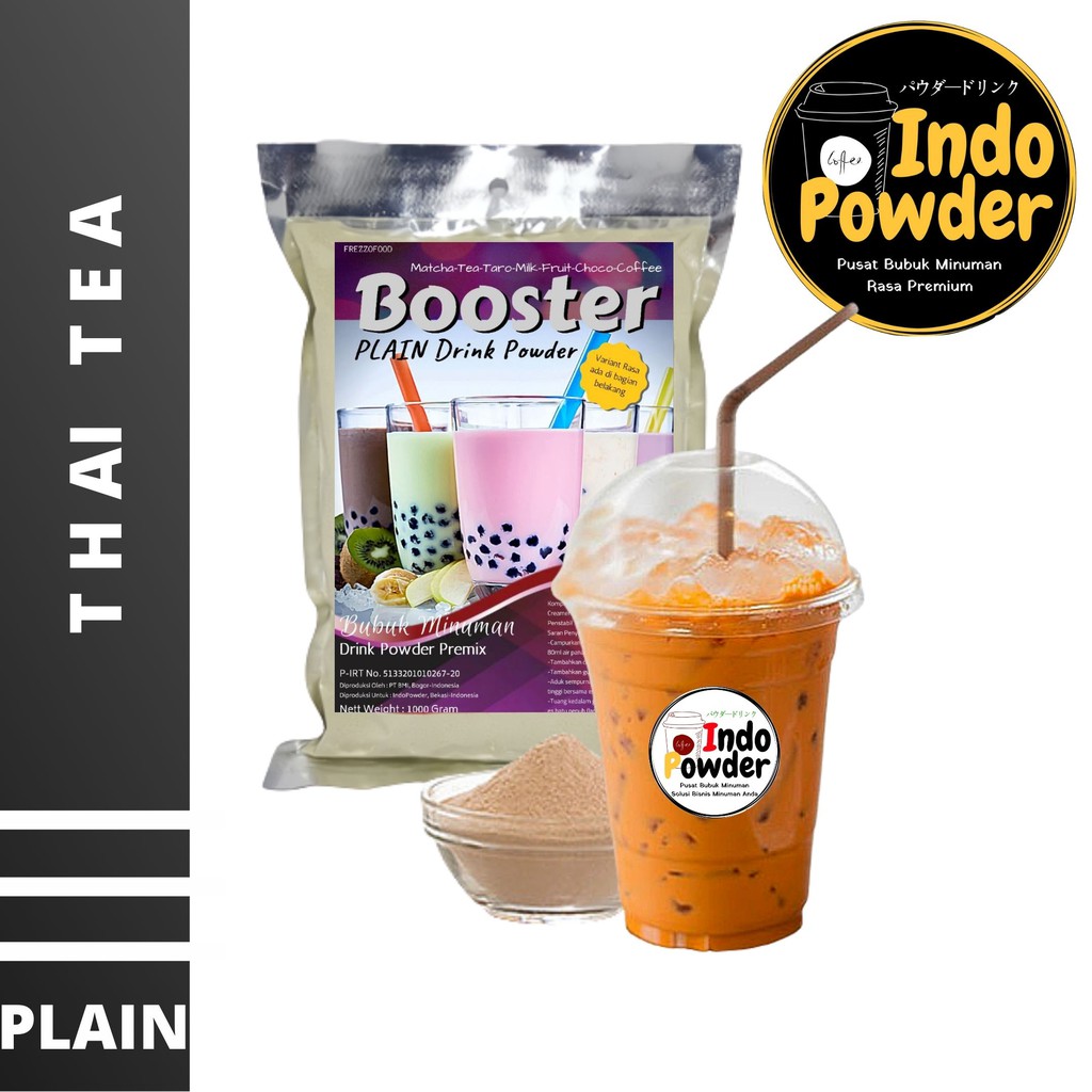 PLAIN Bubuk Minuman THAI TEA 1Kg - PLAIN Bubuk THAI TEA 1Kg - PLAIN  THAI TEA Bubuk 1Kg - TANPA GULA