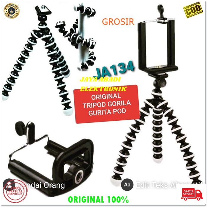 J134 TRIPOD MINI LIPAT GORILA HOLDER U KAKI TIGA MONOPOD PEGANGAN HP KAMERA CAMERA PENYANGGA DUDUKAN POD MOBILE ORIGINAL TRIPOD SPIDER MINI HOLDER U LIPAT KAKI TIGA MONOPOD FLEXSIBLE UNIVERSAL NAMUN TETAP KOKOH PENYANGGA HANDPHONE