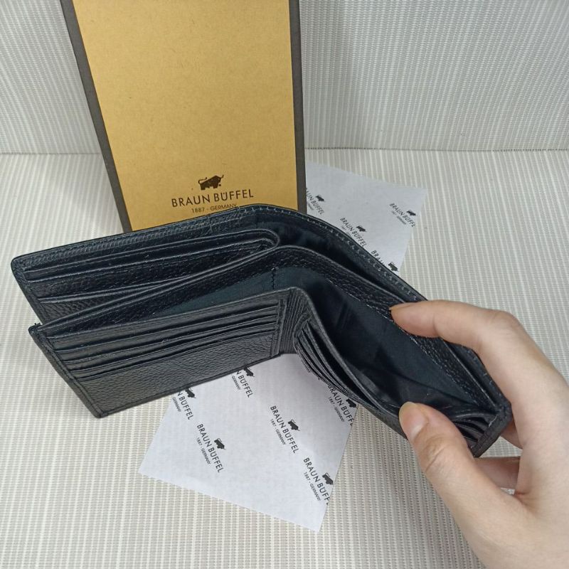 Dompet lipat pria 3 ruang / 3 dimensi kulit sapi asli