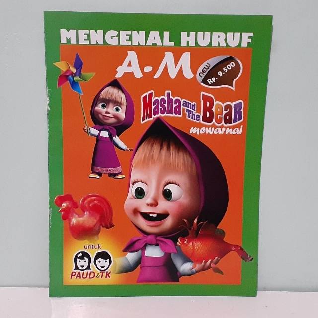 Buku Mewarnai Gambar Masha and The Bear