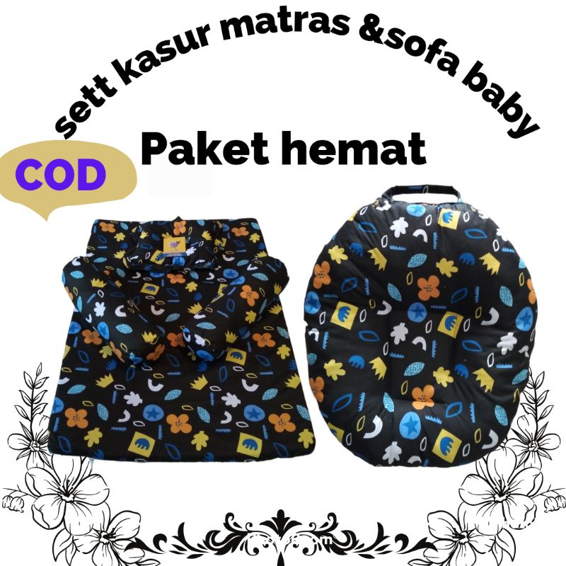 Kasur bayi / kasur baby/ sofa baby/ sofa bayi/ paket hemat 2 in 1 kasur matras&amp;sofa baby multifungsi / set selimbut&amp;samping polos baby