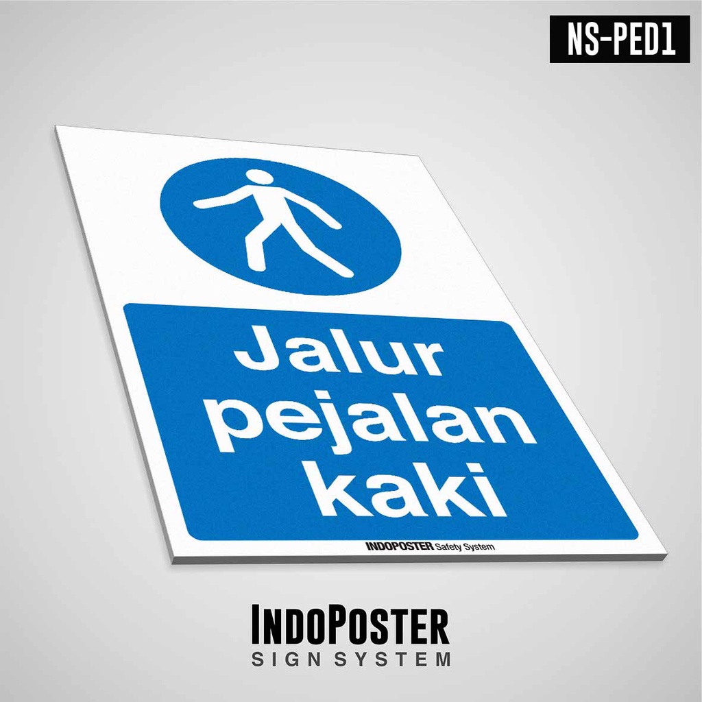 

Sign PVC ISO Jalur Pejalan Kaki Pedestrian Walkway M 45x30cm