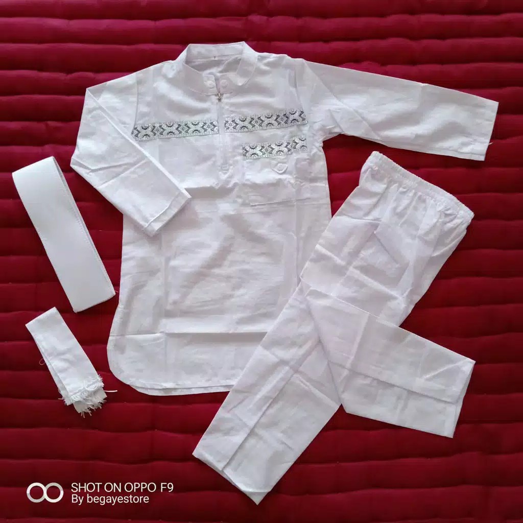 SETELAN BAJU KOKO PAKISTAN WARNA PUTIH UKURAN 4 SAMPAI 12 SETELAN BAJU KOKO PAKISTAN WARNA PUTIH UKURAN 4 SAMPAI 12