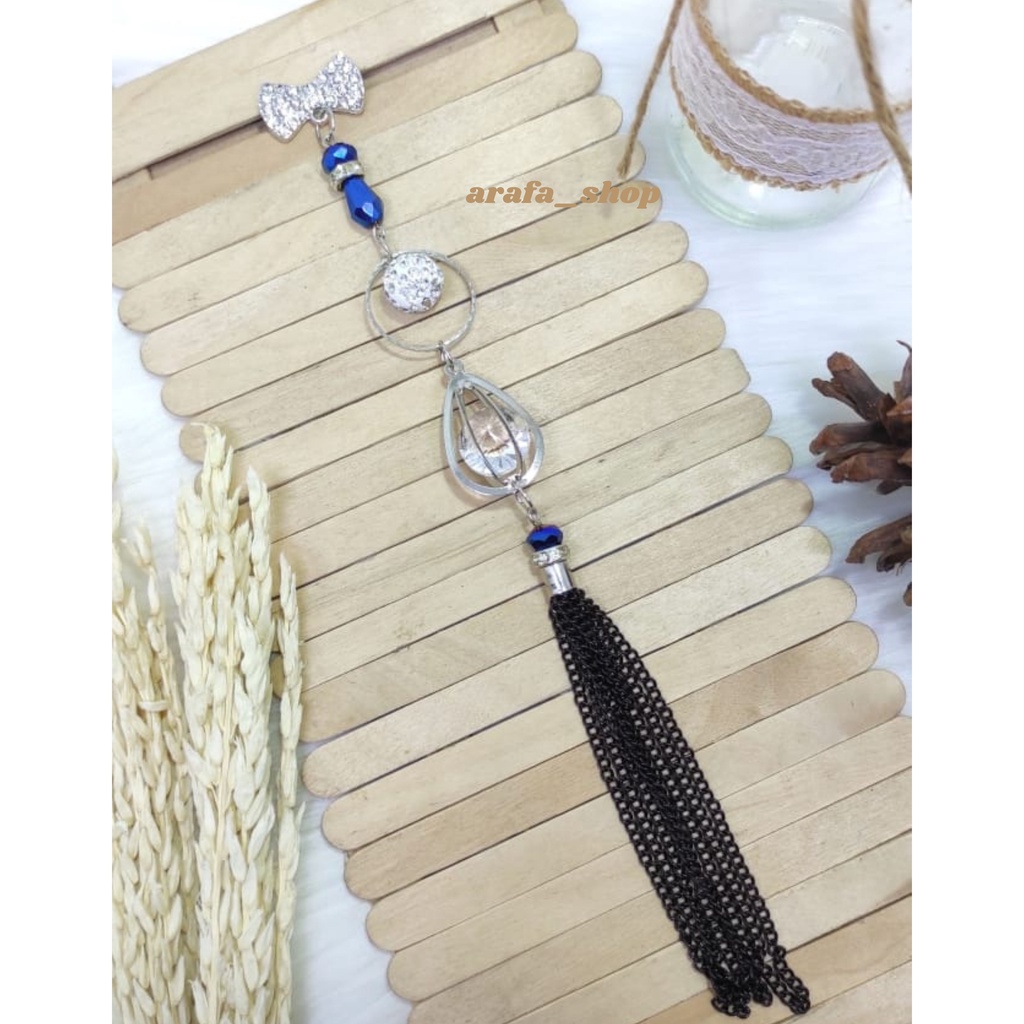 Bros Dagu Kristal  - Bros Dagu Panjang Mewah - Bros Dagu Panjang - Bros Dagu Rantai - Bros Hijab - B