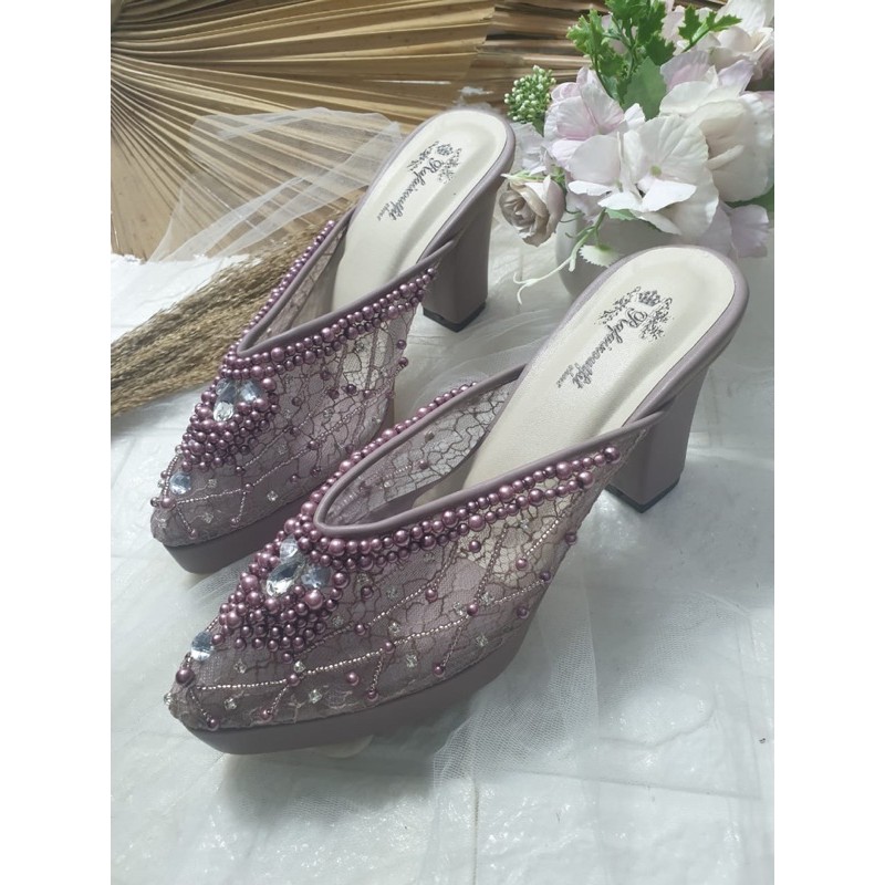 sepatu v mauve Julia 9cm tahu