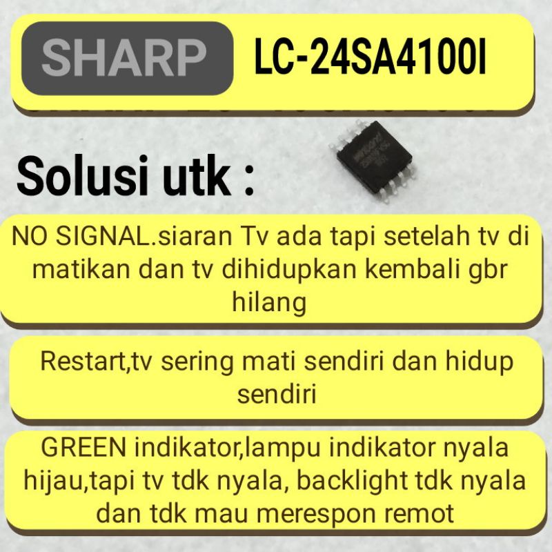 Ic eprom memory tv led sharp type lc24SA4100i