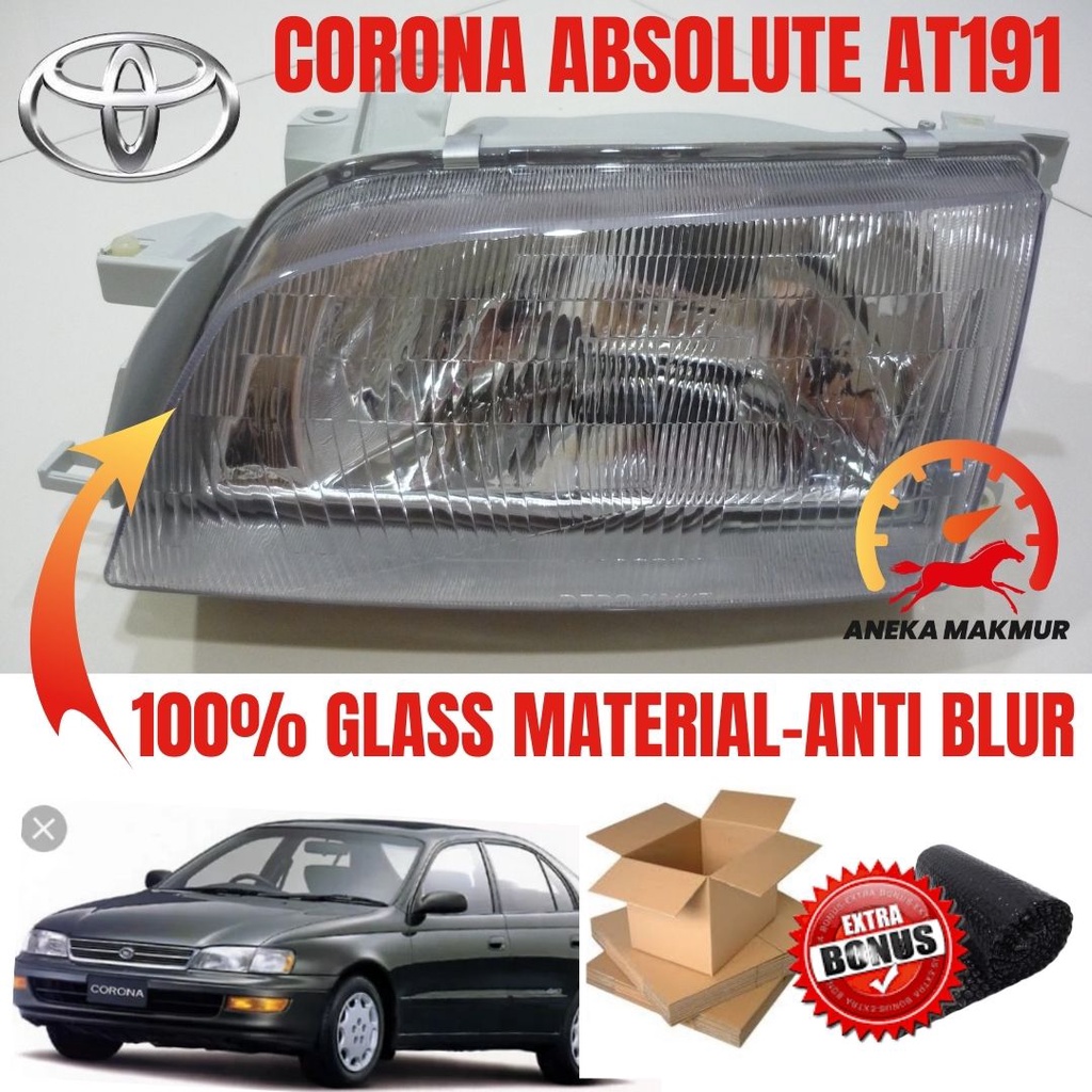 Jual HEAD LAMP ONLY TOYOTA CORONA ABSOLUTE AT191 1992 LAMPU DEPAN