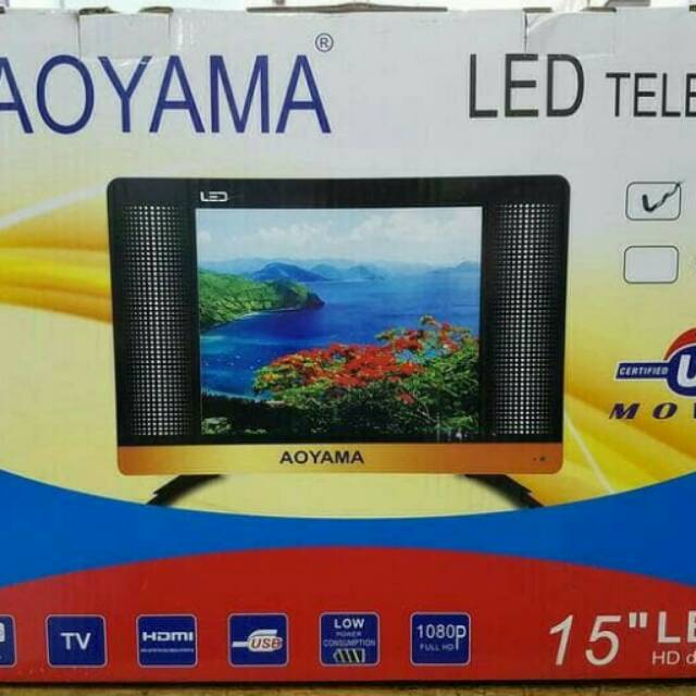 Tv led aoyama 15" HDMI/VGA(bonus antena dalam)lebih jelas,lebih jerni,kuat&tahan lama,kualitas ok