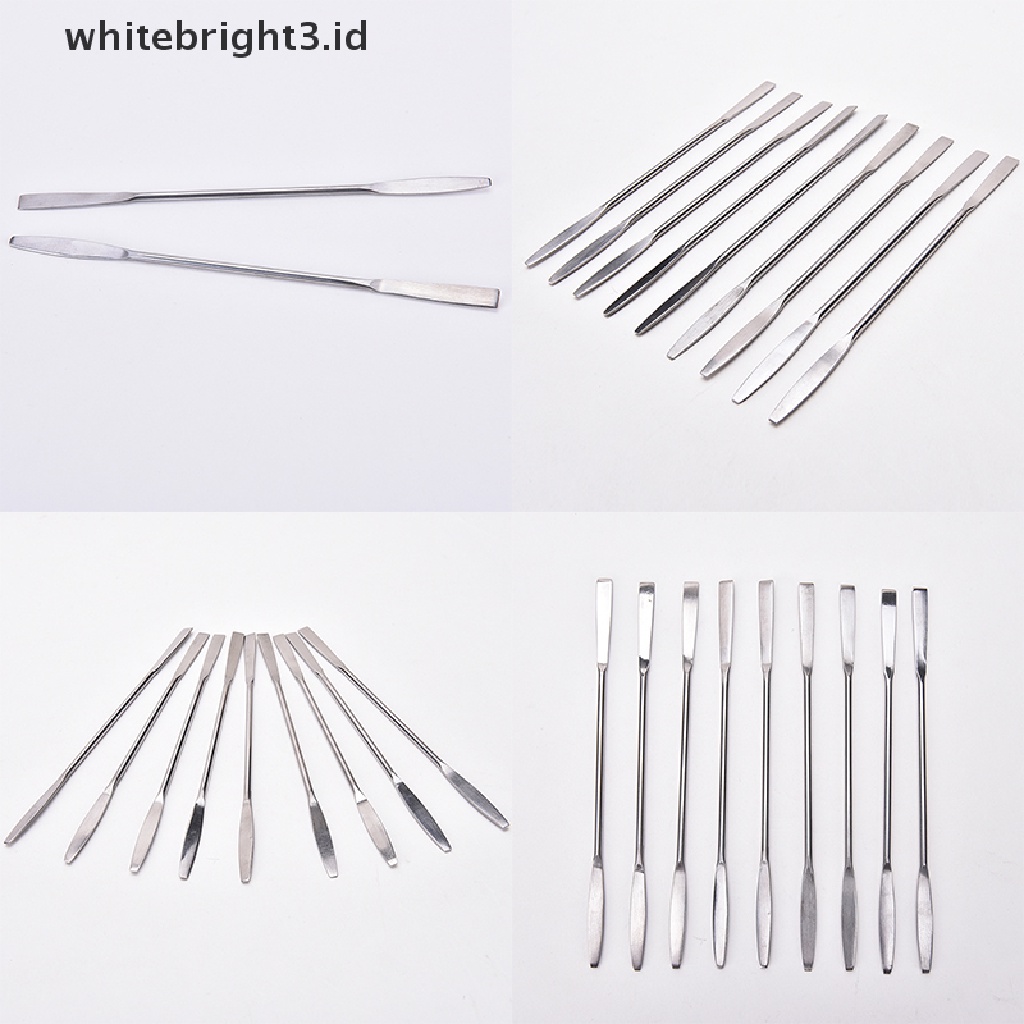 (whitebright3.id) 1pc Spatula Stainless Steel Untuk Makeup / Kosmetik Wanita