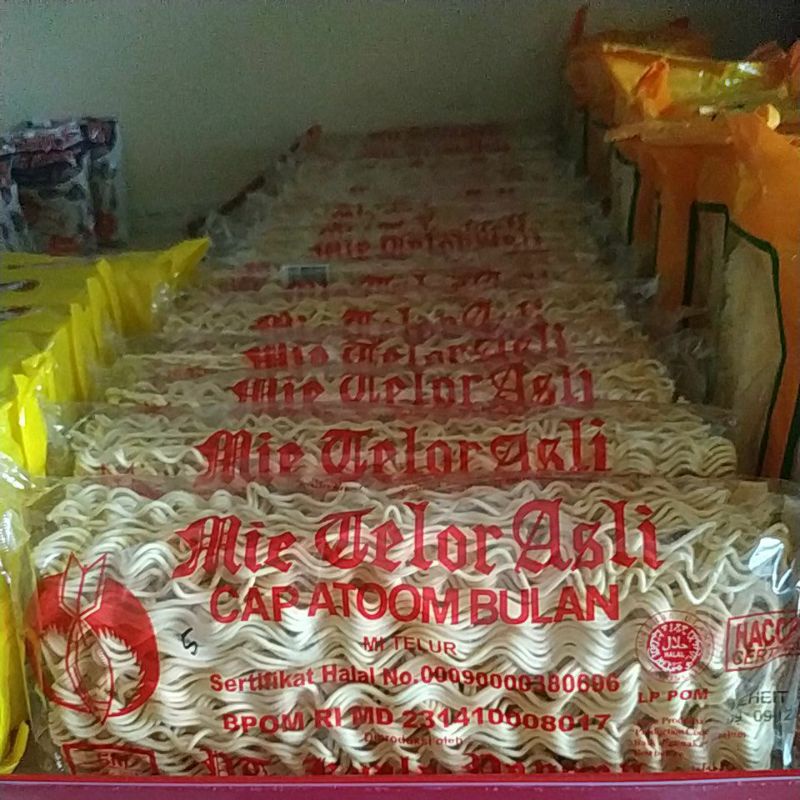 

mie telor asli cap atoom bulan