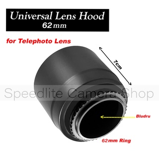 Universal Telephoto Lens Hood 62mm, Lens Hood Universal lensa Tele