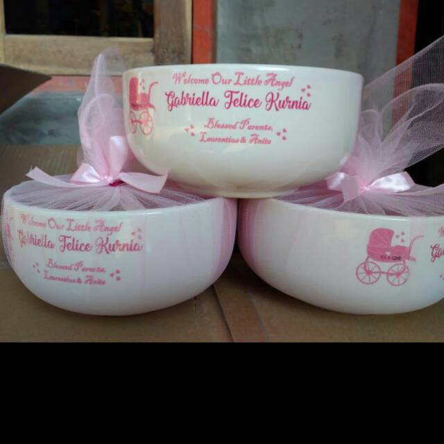 Souvenir mangkok packing tile