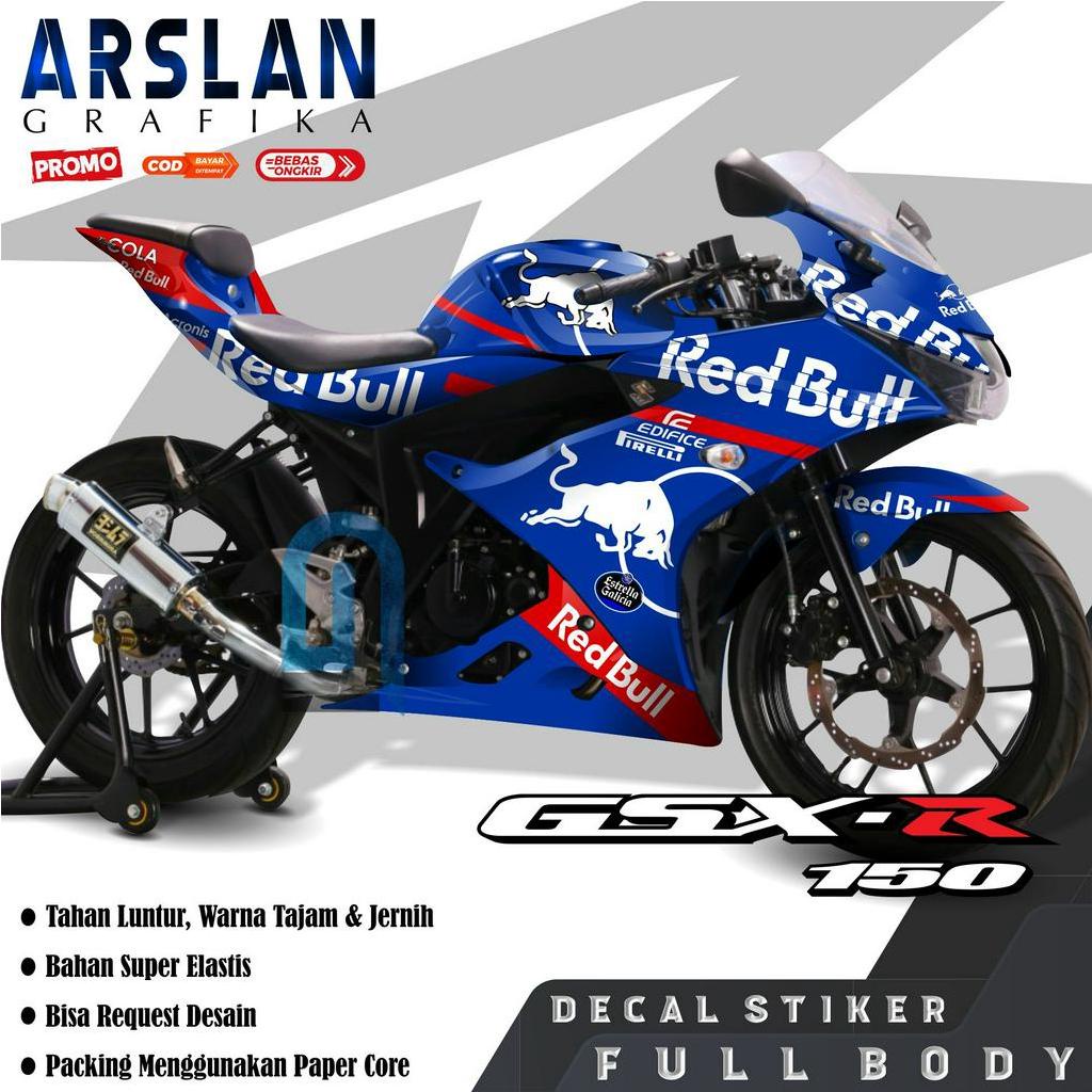 KEREN Decal GSX R150 Full Body Stiker GSX R150 Full Body Variasi / Desain REDBULL Grade A Anti Luntu