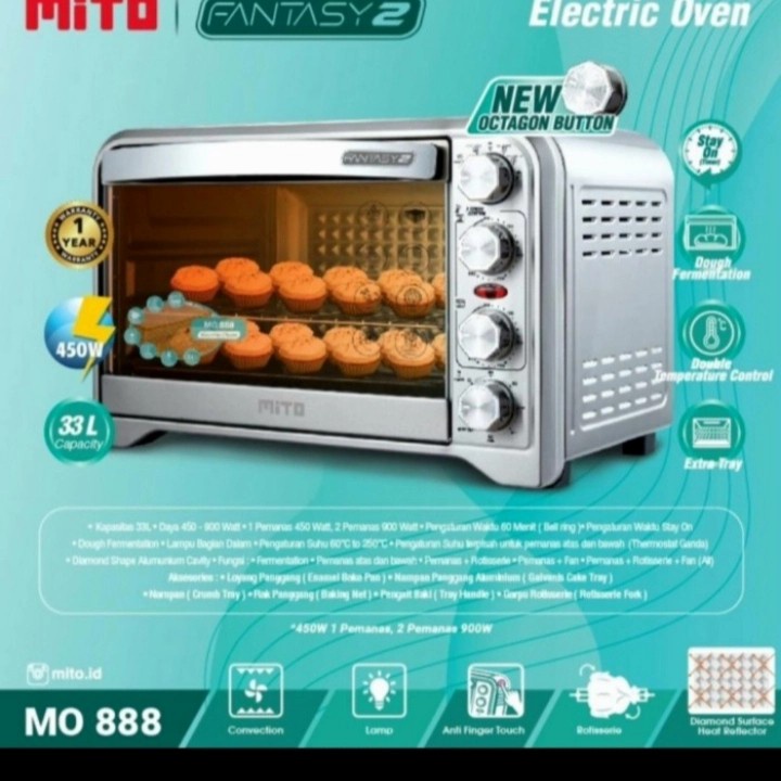 Electric Oven MO-888 Fantasy 33L 2 MITO