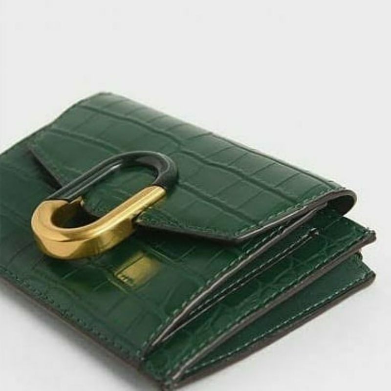 CK Croc Stone Embellished Card Holder