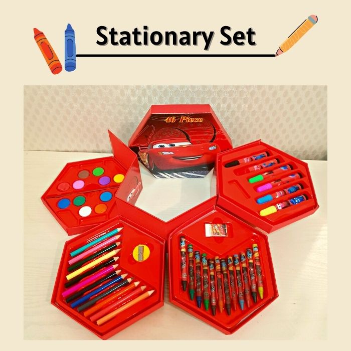 

CRAYON 46SET 4IN1 ( MEWARNAI + MELUKIS ) Art Set Spidol Crayon Water Color Pensil Warna Penghapus Rautan KuasMickey Pooh Kitty Princess Cars Frozen