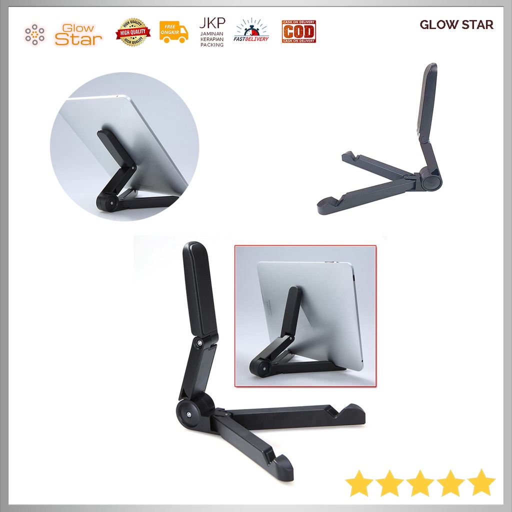 Stand Holder besar ipad Universal Foldable Tablet -  Black