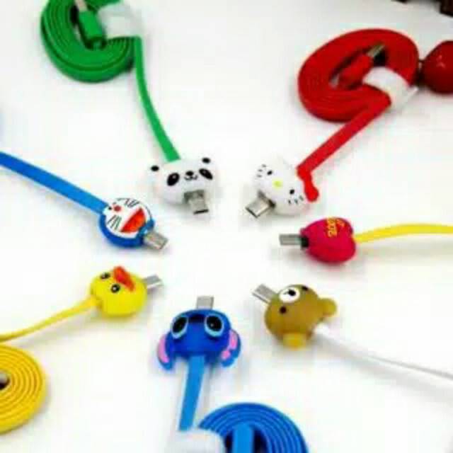 KABEL DATA LAMPU LED MOTIF KEPALA KARAKTER DISNEY-MICRO